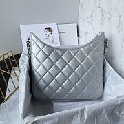 Chanel Hobo Bag Silver 28x25x8cm - 3