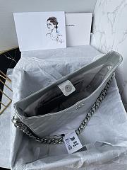 Chanel Hobo Bag Silver 28x25x8cm - 6