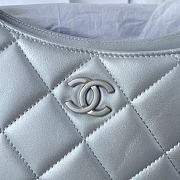 Chanel Hobo Bag Silver 28x25x8cm - 5