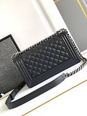 Chanel Leboy Bag Black Caviar Silver 25cm - 4