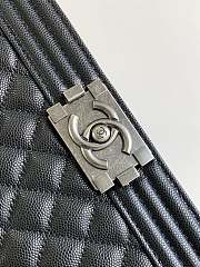 Chanel Leboy Bag Black Caviar Silver 25cm - 2