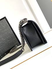 Chanel Leboy Bag Black Caviar Silver 25cm - 3