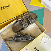 Fendi Feel Sandals Sandals Fabric FF Olive Green - 2