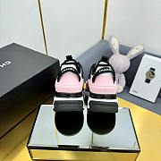 Chanel Sneakers Silk Cowhide Tarps Black Pink White - 4