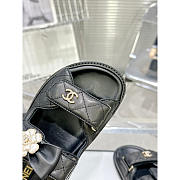 Chanel Leather Dad Sandals Black - 5