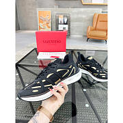 Valentino Vlogo Easyjog Low-Top Calfskin Fabric Sneaker Black - 2