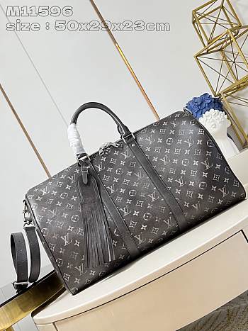 Louis Vuitton LV Keepall 50 Black Bandoulière 50 x 29 x 23 cm