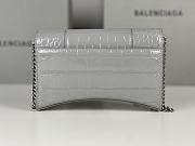 Balenciaga Wallet Chain Hourglass Grey Crocodile 19x12x5cm - 5