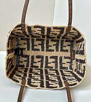 Fendi Small Roll Brown FF Raffia Crochet 23x19.5x15cm - 6