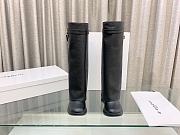 Givenchy Shark Lock Biker Long Ankle Boot Grain Leather Black - 4