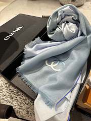 Chanel Blue Silk Scarf 90x200cm - 5