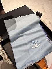 Chanel Blue Silk Scarf 90x200cm - 2