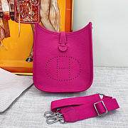 Hermes Mini Evelyne Shoulder Bag Hot Pink 18cm - 1