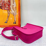 Hermes Mini Evelyne Shoulder Bag Hot Pink 18cm - 4