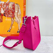 Hermes Mini Evelyne Shoulder Bag Hot Pink 18cm - 2