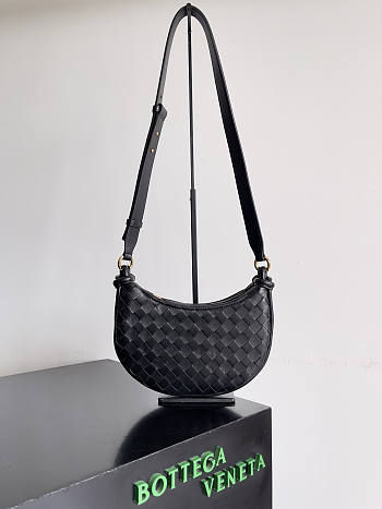 Bottega Veneta Gemelli Messenger Black Bag 26x15x8cm