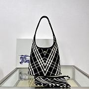 Burberry Small Check Shoulder Bag Black 26.5 x 13.5 x 46.5cm - 1