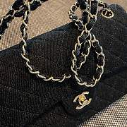 Chanel Flap Bag Black Denim Gold 25cm - 5