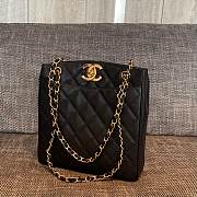 Chanel Tote Vintage Black Caviar Gold 28x9x30cm - 1