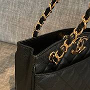 Chanel Tote Vintage Black Caviar Gold 28x9x30cm - 6