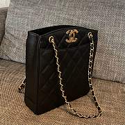 Chanel Tote Vintage Black Caviar Gold 28x9x30cm - 3