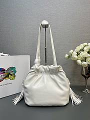 Prada Nappa Leather Shoulder Bag White 24x25x11cm - 2