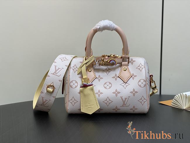 Louis Vuitton LV Speedy White Bag 18.0x12.5x11cm - 1