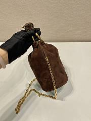 Prada Brown Suede Mini 19x15x8cm - 5