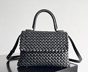 Bottega Veneta Patti Top Handle Bag Black 26x19x11cm - 1