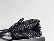 Bottega Veneta Patti Top Handle Bag Black 26x19x11cm - 6