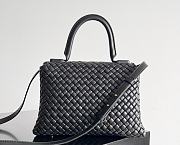 Bottega Veneta Patti Top Handle Bag Black 26x19x11cm - 4