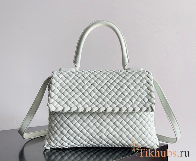 Bottega Veneta Patti Top Handle Bag White 26x19x11cm - 1