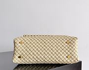 Bottega Veneta Patti Top Handle Bag Beige 26x19x11cm - 6