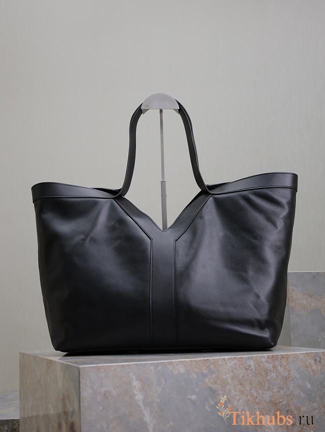 YSL Tote Bag Black Leather 50×33×16cm - 1