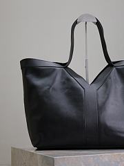 YSL Tote Bag Black Leather 50×33×16cm - 4