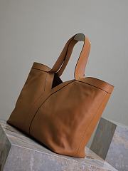 YSL Tote Bag Brown Leather 50×33×16cm - 4