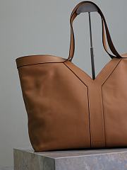 YSL Tote Bag Brown Leather 50×33×16cm - 2