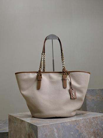 YSL Tote Bag Cabas Beige 47×30×25cm