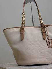 YSL Tote Bag Cabas Beige 47×30×25cm - 3