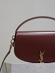 YSL Voltaire Box Bag Red Wine 24x15x5cm - 4