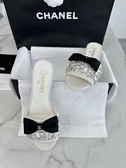 Chanel White Black Slides 02 - 3