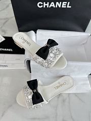 Chanel White Black Slides 02 - 2