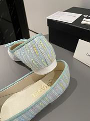 Chanel Ballerina Flat Blue Tweed - 2