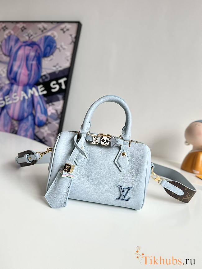 Louis Vuitton LV Speedy Blue Bag 18.0x12.5x11cm - 1