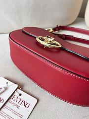 Valentino Small Garavani Ohval Shoulder Bag Red 26x13x6.5cm - 4