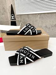 Christian Louboutin Slides Black White - 5