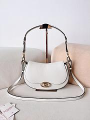 Valentino Small Garavani Ohval Shoulder Bag White 26x13x6.5cm - 1