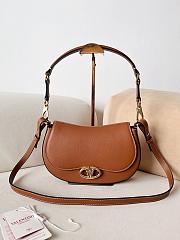 Valentino Small Garavani Ohval Shoulder Bag Brown 26x13x6.5cm - 1