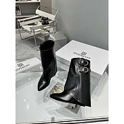 Givenchy Shark Lock Buckles Ankle Boots In Leather Black - 2