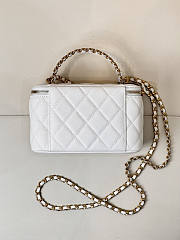 Chanel Vanity Top Handle Bag White Caviar Gold 16x9.5x8cm - 4